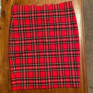 Jcrew - plaid (Christmas-ish) skirt
